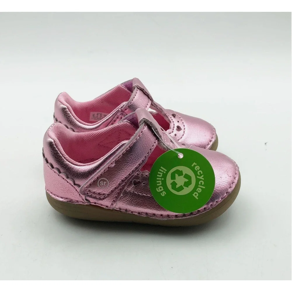Stride Rite Girls Adira Flat Size 3 Pink Fuchsia Toddler Shoe Mary Jane NIB